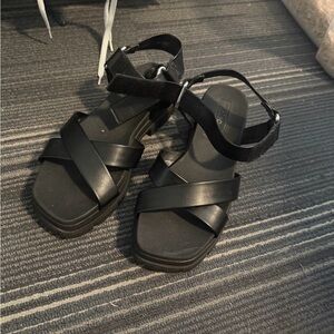 Black Strappy Sandals